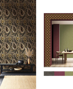 Carta da Parati Cristiana Masi - Beige, Rosa e Giallo - Arché 39009