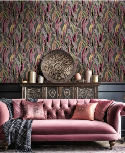 Cristiana Masi Wallpaper - Beige, Pink and Yellow - Arché 39009