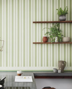 Cole & Son Wallpaper - Cambridge Stripe - Light Olive Green