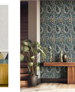 Cristiana Masi Wallpaper - Blue and Yellow - Arché 39016
