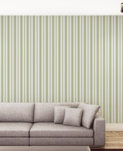 Cole & Son Wallpaper - Cambridge Stripe - Olive Green