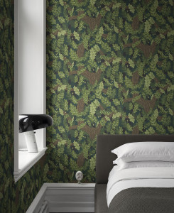 Sandberg Wallpaper - Ek - Dark Green
