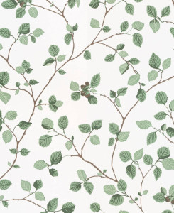 Sandberg Wallpaper - Hassel - White & Green