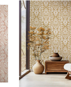 Cristiana Masi Wallpaper - Pink, Gray and Green - Arché 39084