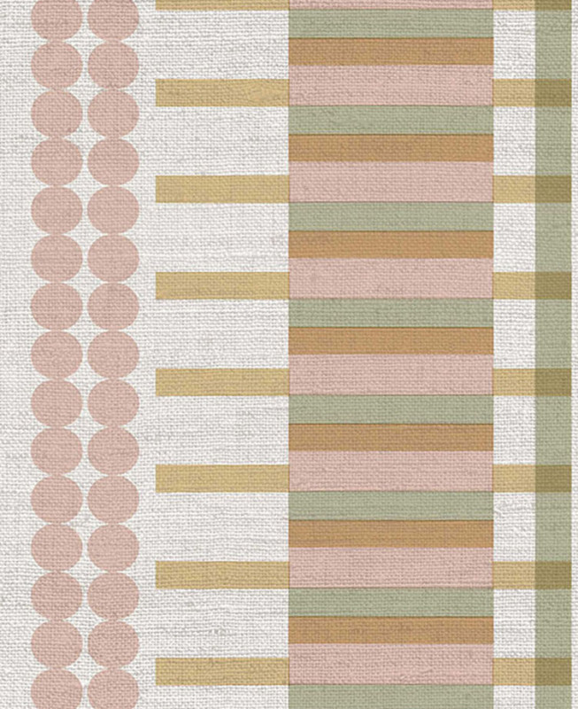 Cristiana Masi Wallpaper - Pink, Gray and Green - Arché 39084