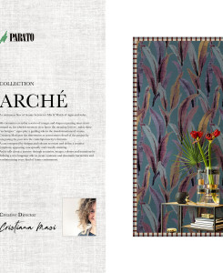 Carta da Parati Cristiana Masi - Verde e Viola - Arché 39099