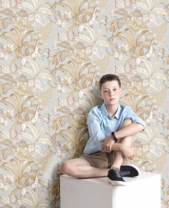 Cristiana Masi Wallpaper - Pink, Gray and Beige - MiniMe 17111