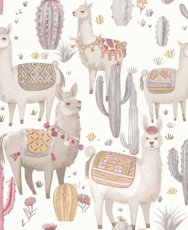 Cristiana Masi Wallpaper - Pink, Gray and Beige - MiniMe 17111