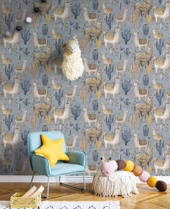 Cristiana Masi Wallpaper - Beige and Green - MiniMe 17121