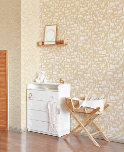 Cristiana Masi Wallpaper - Beige, Green, Blue - MiniMe 17126