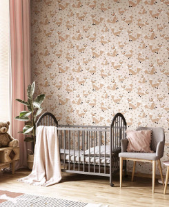 Carta da Parati Cristiana Masi - Arancione e Beige - MiniMe 17181