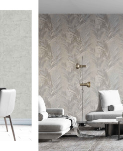 Cristiana Masi Wallpaper - Beige and Gray - Terra  43806