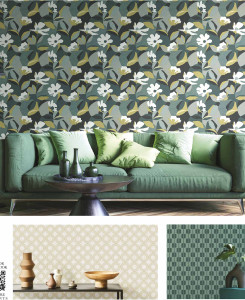 Cristiana Masi Wallpaper - Blue and Multicolor - Energie 30116