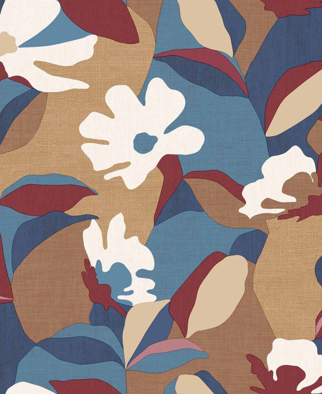 Cristiana Masi Wallpaper - Blue and Multicolor - Energie 30116