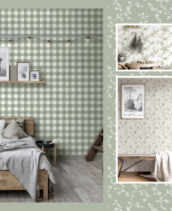 Cristiana Masi Wallpaper - White and Green - Fiori Country 12312