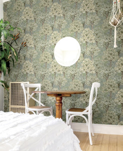 Cristiana Masi Wallpaper - Beige, Green - Fiori Country 12331