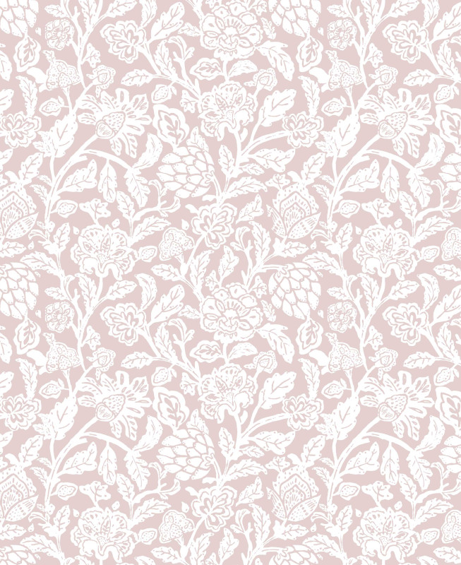 Cristiana Masi Wallpaper - Pink and Beige - Fiori Country 12348