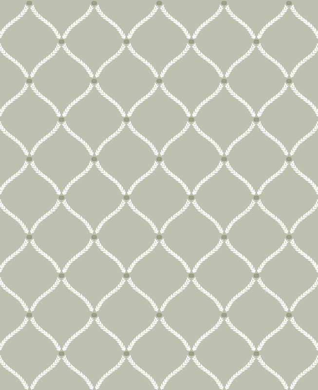 Cristiana Masi Wallpaper - Green and Beige - Fiori Country 12357