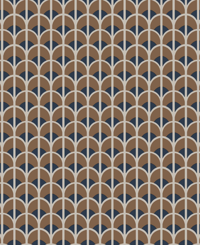 Cristiana Masi Wallpaper - Blue and Camel - Thema 28869