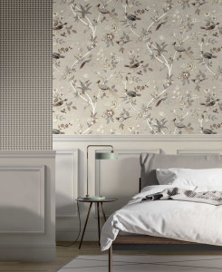 Cristiana Masi Wallpaper - Beige and Green - Thema 28875