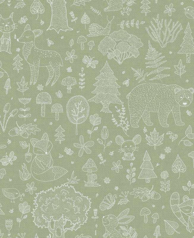 Cristiana Masi Wallpaper - Green and White - Happy 14805