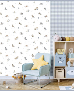 Cristiana Masi Wallpaper - Pink, Taupe and Gray - Happy 14838