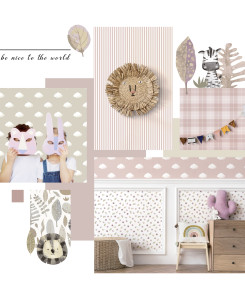 Cristiana Masi Wallpaper - Pink and Gray - Happy 14844