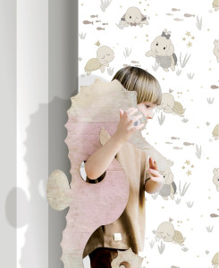 Cristiana Masi Wallpaper - Beige and Gray - Happy 14851