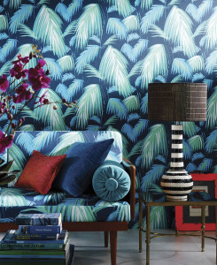 Matthew Williamson Wallpaper - Tropicana - Dark Blue & Green
