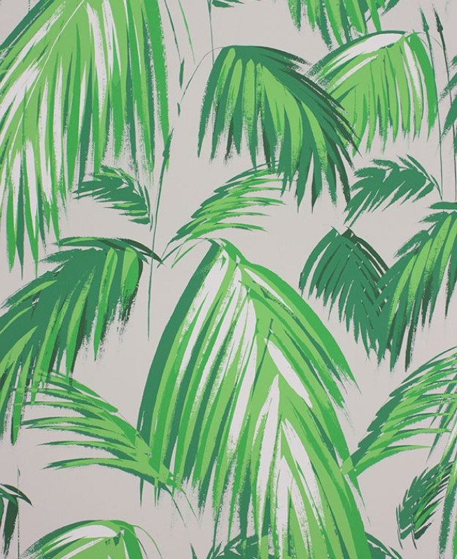 Matthew Williamson Wallpaper - Tropicana - Silver & Green