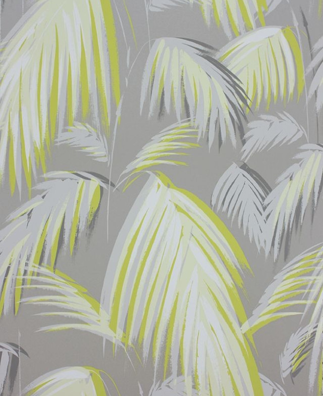 Matthew Williamson Wallpaper - Tropicana - Silver & Yellow