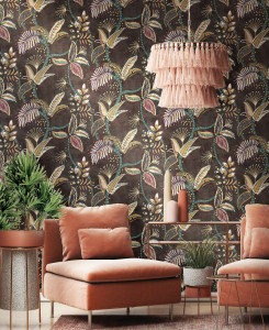 Cristiana Masi Wallpaper - Green, Brown - Cvlto 21107