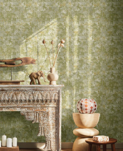 Cristiana Masi Wallpaper - Green, Brown - Cvlto 21107