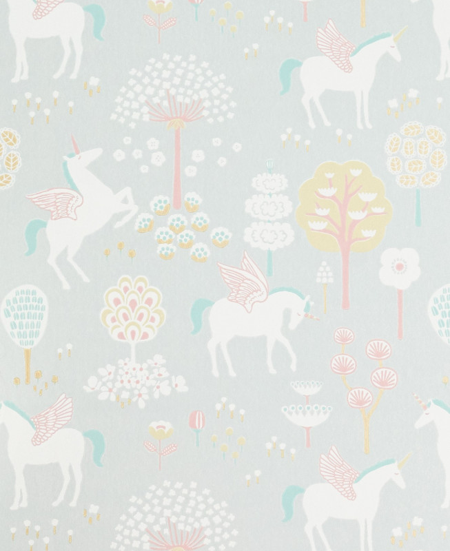 Majvillan Wallpaper - True Unicorns - Grey