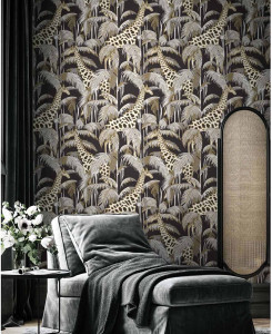 Carta da Parati Cristiana Masi - Verde, Marrone, Grigio, Multicolore -  Botany House 15503