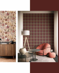 Cristiana Masi Wallpaper - Black, Green, Pink, Multicolor -  Botany House 15518