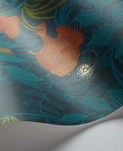 Cole & Son Wallpaper - Nautilus - Orange & Blue
