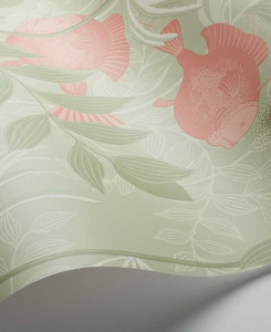 Cole & Son Wallpaper - Nautilus - Green & Red