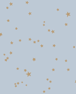 Cole & Son Wallpaper - Stars - Ice Blue & Gold