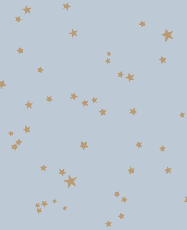Cole & Son Wallpaper - Stars - Ice Blue & Gold