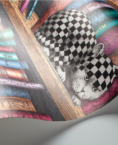 Fornasetti Senza Tempo  Wallpaper - Libreria - Multicolor