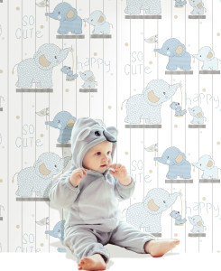 Cristiana Masi Wallpaper - Mondo Baby 13021 - Blue & Yellow