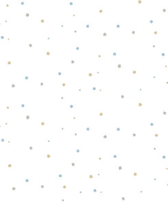 Cristiana Masi Wallpaper - Mondo Baby 13046 - Stars Blue, Gold, Grey & White