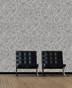 Fornasetti Senza Tempo Wallpaper - Malachite - White & Black