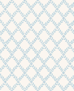 Boras Tapeter Wallpaper - Trellis Leaves - Light Blue