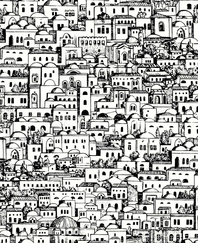 Fornasetti Senza Tempo Wallpaper - Mediterranea - White & Black