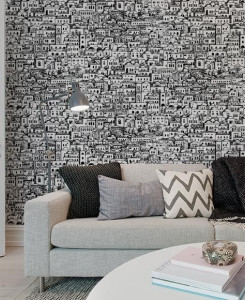 Fornasetti Senza Tempo Wallpaper - Mediterranea - White & Black