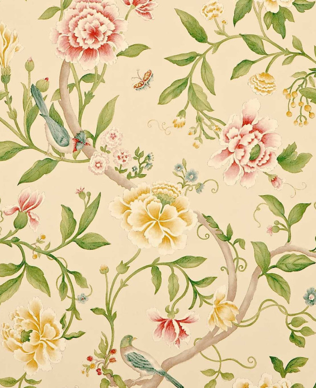 Sanderson Wallpaper - Porcelain Garden - Beige