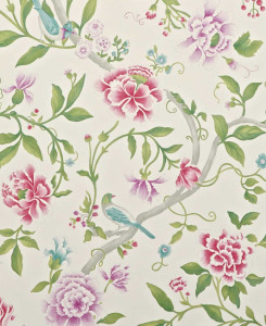 Sanderson Wallpaper - Porcelain Garden - White