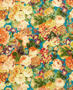 Sanderson Customized Wallpaper - Very Rose and Peony - Blue & Multicolour